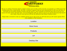 Tablet Screenshot of daveyfireworks.com